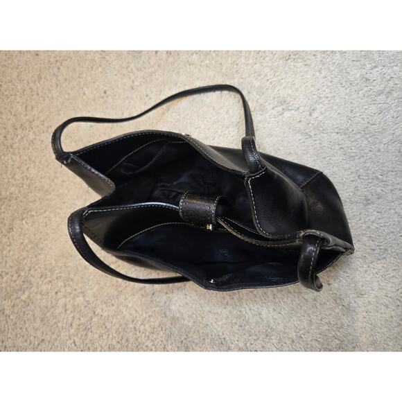 Fossil Vintage Smooth Black Leather Purse Handbag - Picture 10 of 16